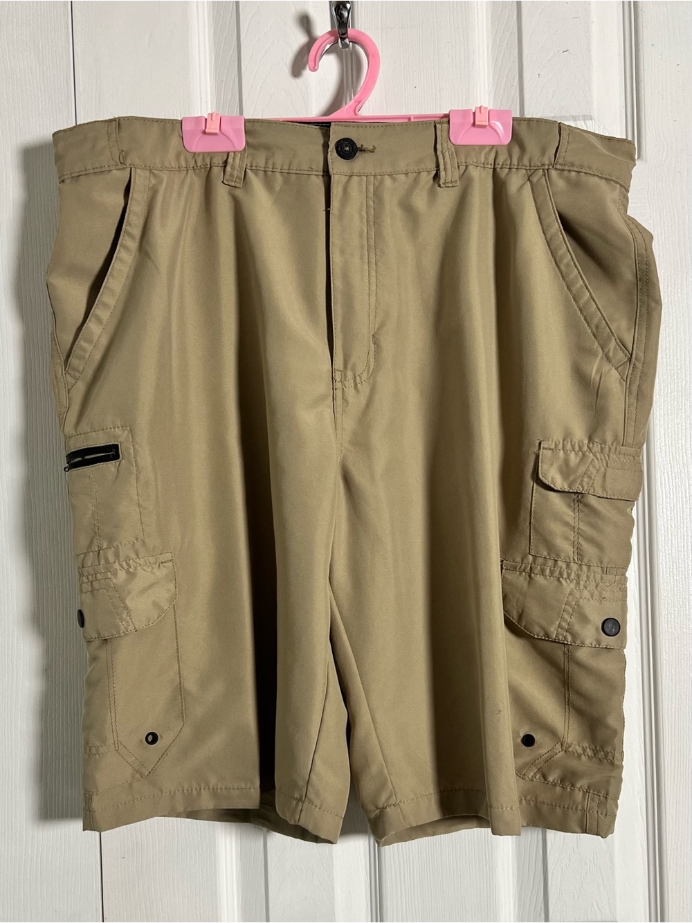 Denali 38 Men's long Cargo Shorts in Khaki - Utility Pocket Style